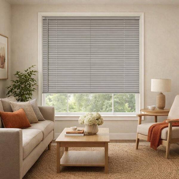【新品】pointless journey VENETIAN シルバー #13 Grey Cordless Light Filtering No Drill Horizontal Window Blinds