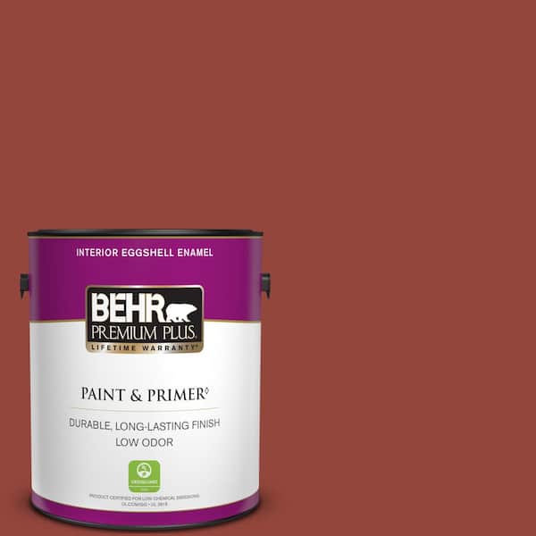 BEHR PREMIUM PLUS 1 gal. #190D-7 Briquette Eggshell Enamel Low Odor Interior Paint & Primer