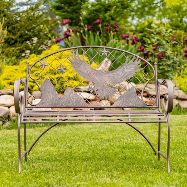 Zaer Ltd. International 43.7 in. W 2-Seater Antique Bronze
