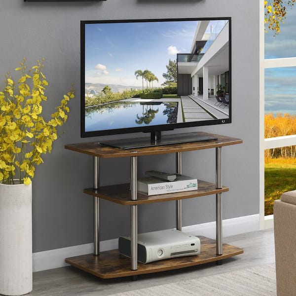 Convenience Concepts Designs2Go 31.5 in. Barnwood Particle Board TV Stand Fits TVs Up to 37 in.