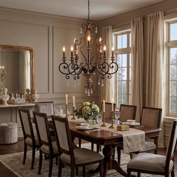 Quoizel Marquette 9-Light Heirloom Candle-Style Chandelier