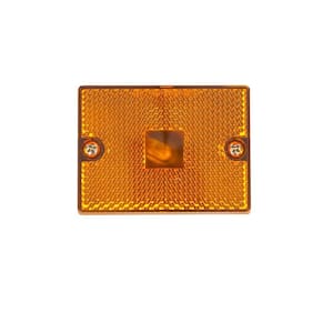 Stud-Mount Rectangular Amber Clearance Trailer Light