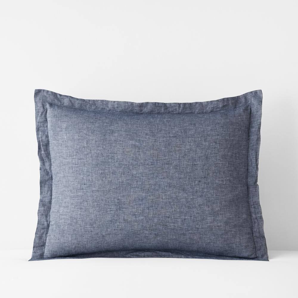The Company Store Legends Hotel Relaxed Chambray Blue Linen Standard