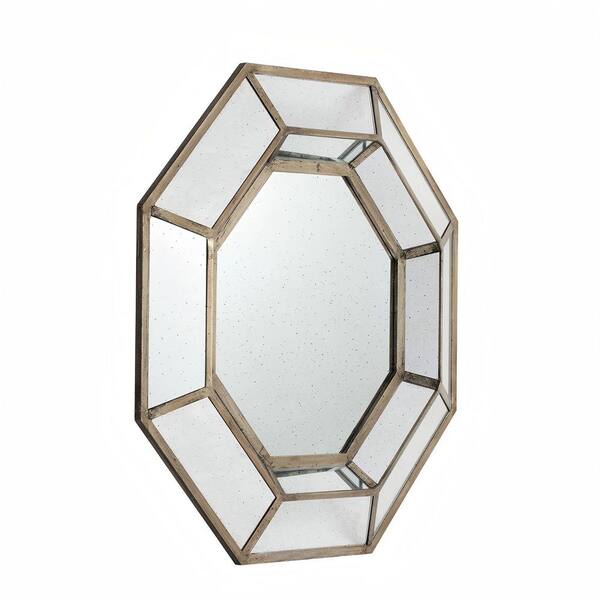 Mid-Century Silver 40 in. W x 40 in. H Octagon Wood Framed Mirror Mid-Century Silver 40 in. W x 40 in. H Octagon Wood Framed Mirror