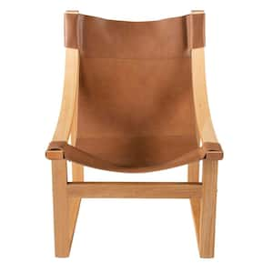 Lima Natural Leather Sling Arm Chair