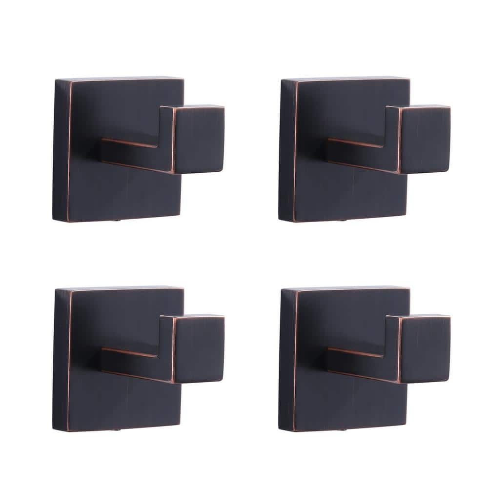 4-Pieces Wall-Mounted J-Hook Stainless Steel Bathroom Robe/Towel Hook in Oil Rubbed Bronze price history on PriceWatchPro