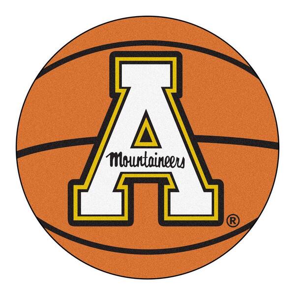 FANMATS NCAA Appalachian State Orange 2 ft. x 2 ft. Round Area Rug 3202 ...