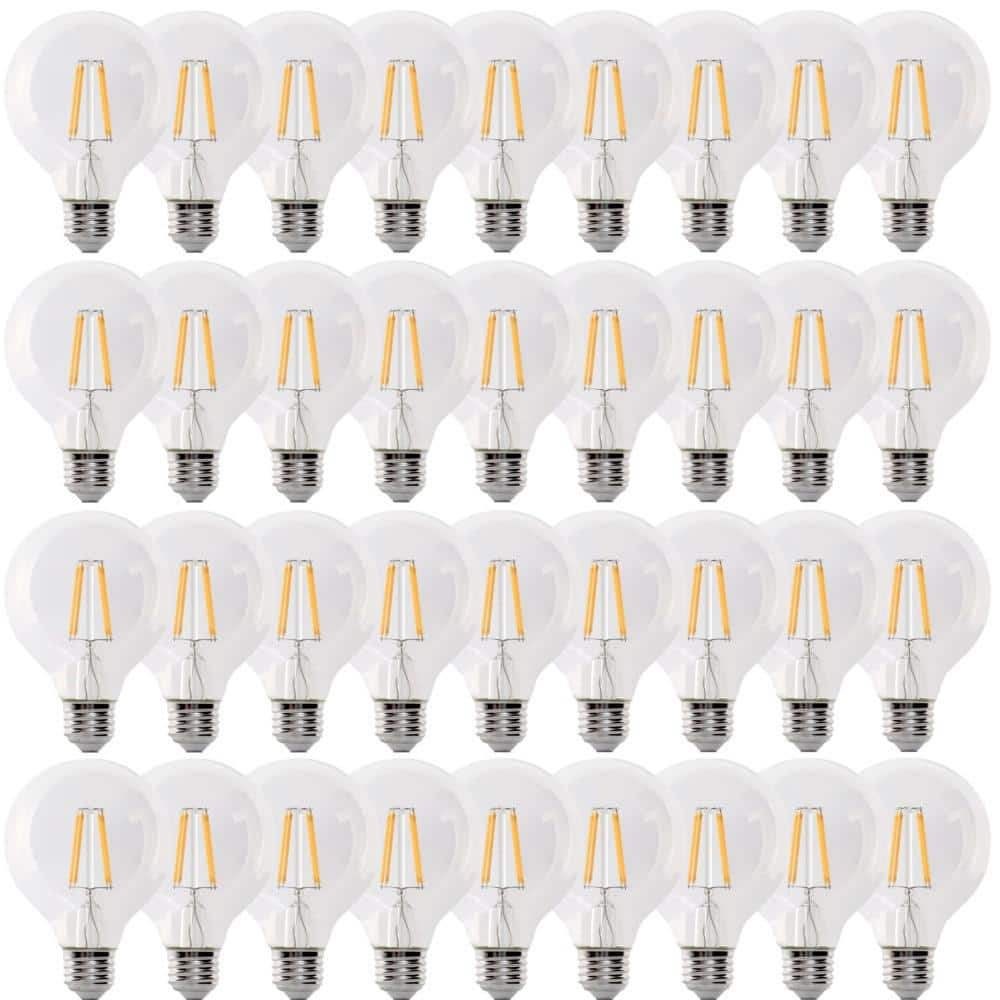 100-Watt Equivalent G25 Globe Dimmable Filament Clear Glass E26 LED Vintage Edison LIght Bulb Bright White 3000K 36-Pack price history on PriceWatchPro