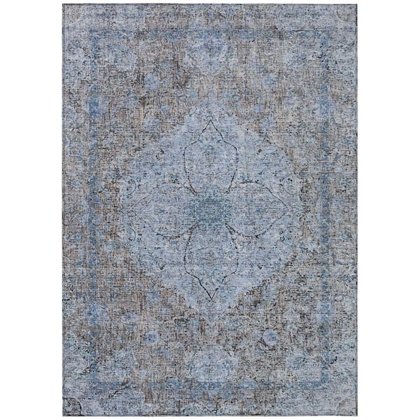 Addison Rugs Chantille Machine Washable Indoor/Outdoor Abstract ACN2136 Gray 8 ft. x 10 ft. Area Rug