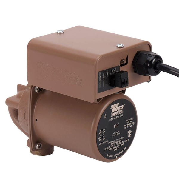 Taco SmartPlus 006 1/40 HP Non-Submersible Hot Water Recirculation Pump in Bronze with 1/2 in. Sweat Connection
