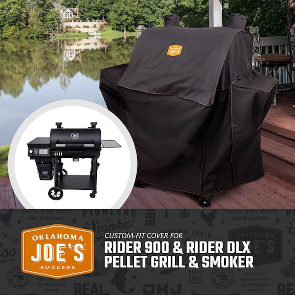 Custom-Fit Rip-Stop Rider 900 DLX Pellet Grill and Smoker Cover in Black