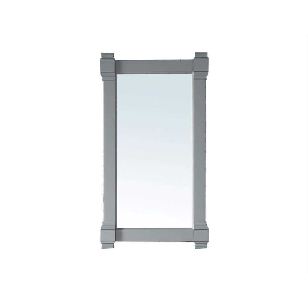 Urban Gray Traditional Wood Floating Wall Mirror 21.5" x 39.25"