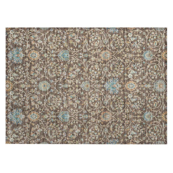 Chantille Machine Washable Indoor/Outdoor Abstract ACN2758 Coffee 2 ft. x 3 ft. Accent Rug