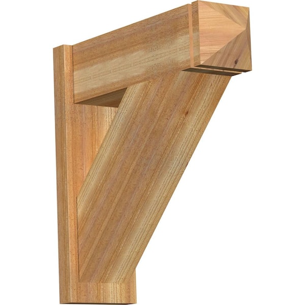 Ekena Millwork 8 in. x 26 in. x 26 in. Traditional Arts and Crafts Rough Sawn Western Red Cedar Outlooker