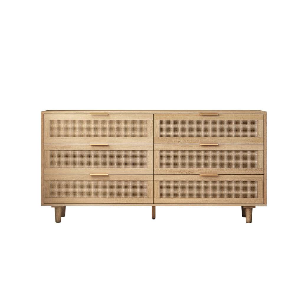 59.06 in. W x 15.75 in. D x 29.53 in. H Natural Brown Linen Cabinet for Bat