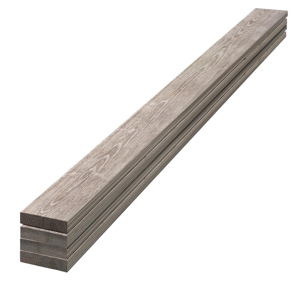 1 in. x 4 in. x 8 ft. Barn Wood Gray Pine Trim Board (4-Pack) price history on PriceWatchPro
