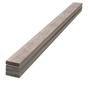 1 in. x 4 in. x 8 ft. Barn Wood Gray Pine Trim Board (4-Pack)