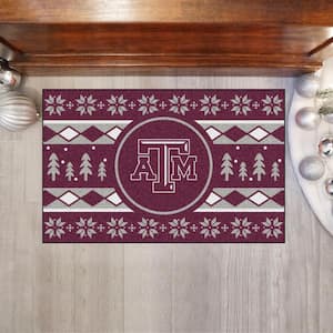 Texas A&M Aggies Holiday Sweater Maroon 1.5 ft. x 2.5 ft. Starter Area Rug