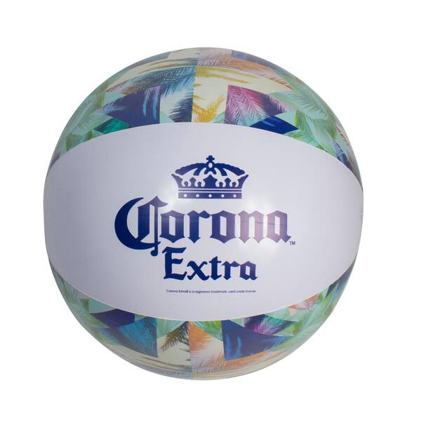 Northlight 20 in. Corona Tropical Blue and Green Inflatable Beach Ball