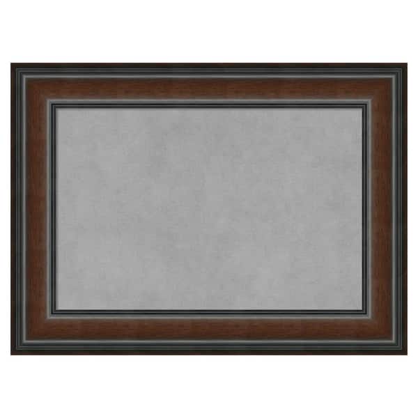 Amanti Art Cyprus Walnut 23 in. x 17 in. Framed Magnetic Board