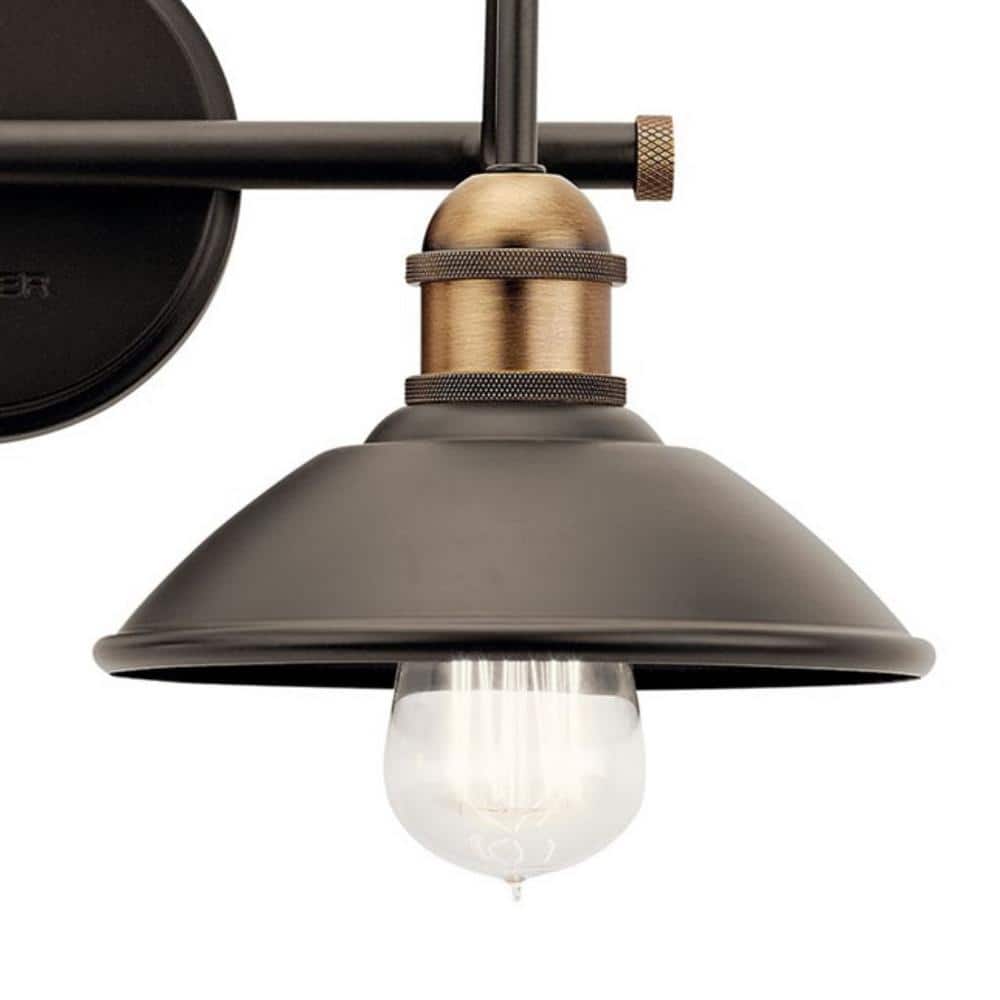 Clyde 16.75'' Bronze and Champagne 2-Light Vanity Fixture