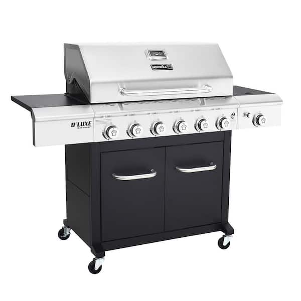 Nexgrill Deluxe 6-Burner Propane Gas Grill in Black with Side