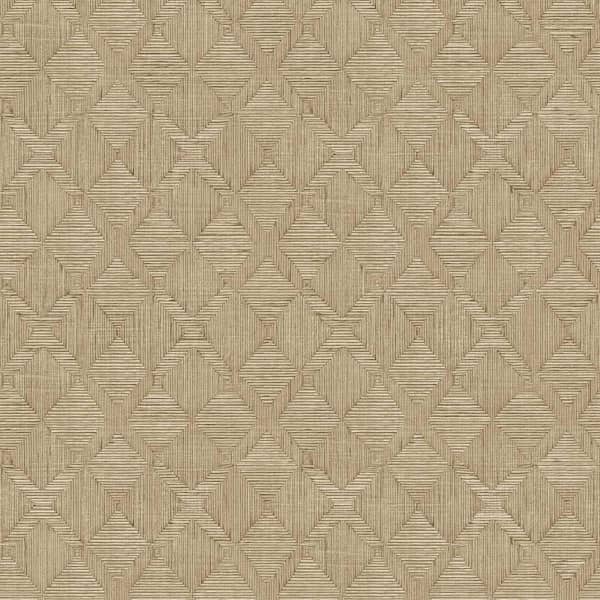 Jeremiah Brent Cream Hoffman Faux Sisal Peel and Stick Vinyl Textured Wallpaper Roll (Covers 56 sq. ft. )
