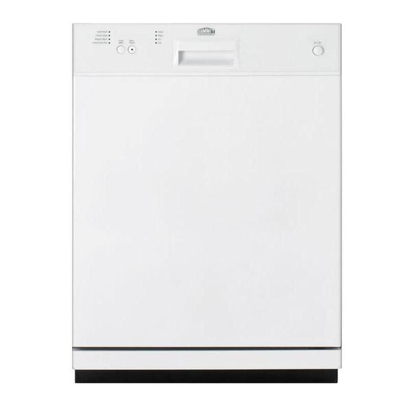 Summit Appliance Front Control Dishwasher in White with Stainless Steel Tub