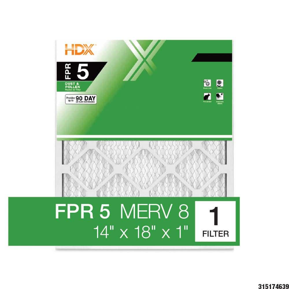 HDX 14 in. x 18 in. x 1 in. Standard Pleated Air Filter FPR 5