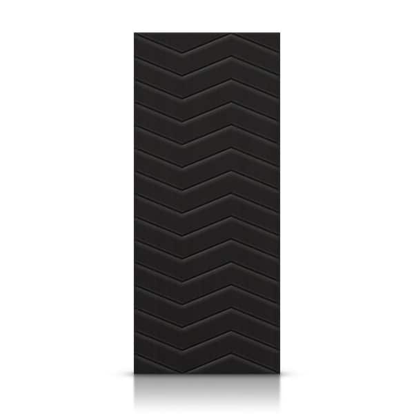 CALHOME 24 in. x 80 in. Hollow Core Black Painted Composite MDF Interior Door Slab