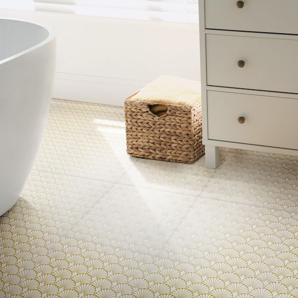 Art Deco Manhattan White 11-3/4 in. x 11-3/4 in. Porcelain Floor and Wall Tile (12.74 sq. ft./Case)