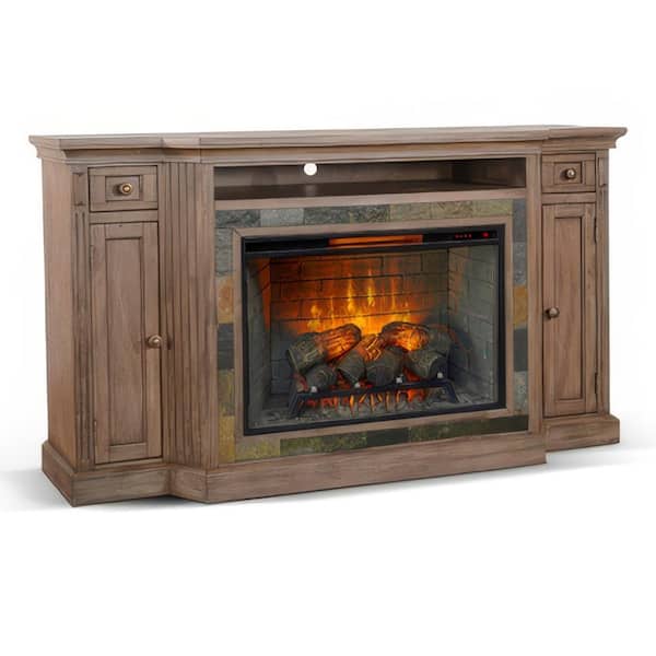 Lio Brown TV Stand Entertainment Center Fits TV's up to 60 to 65 in.