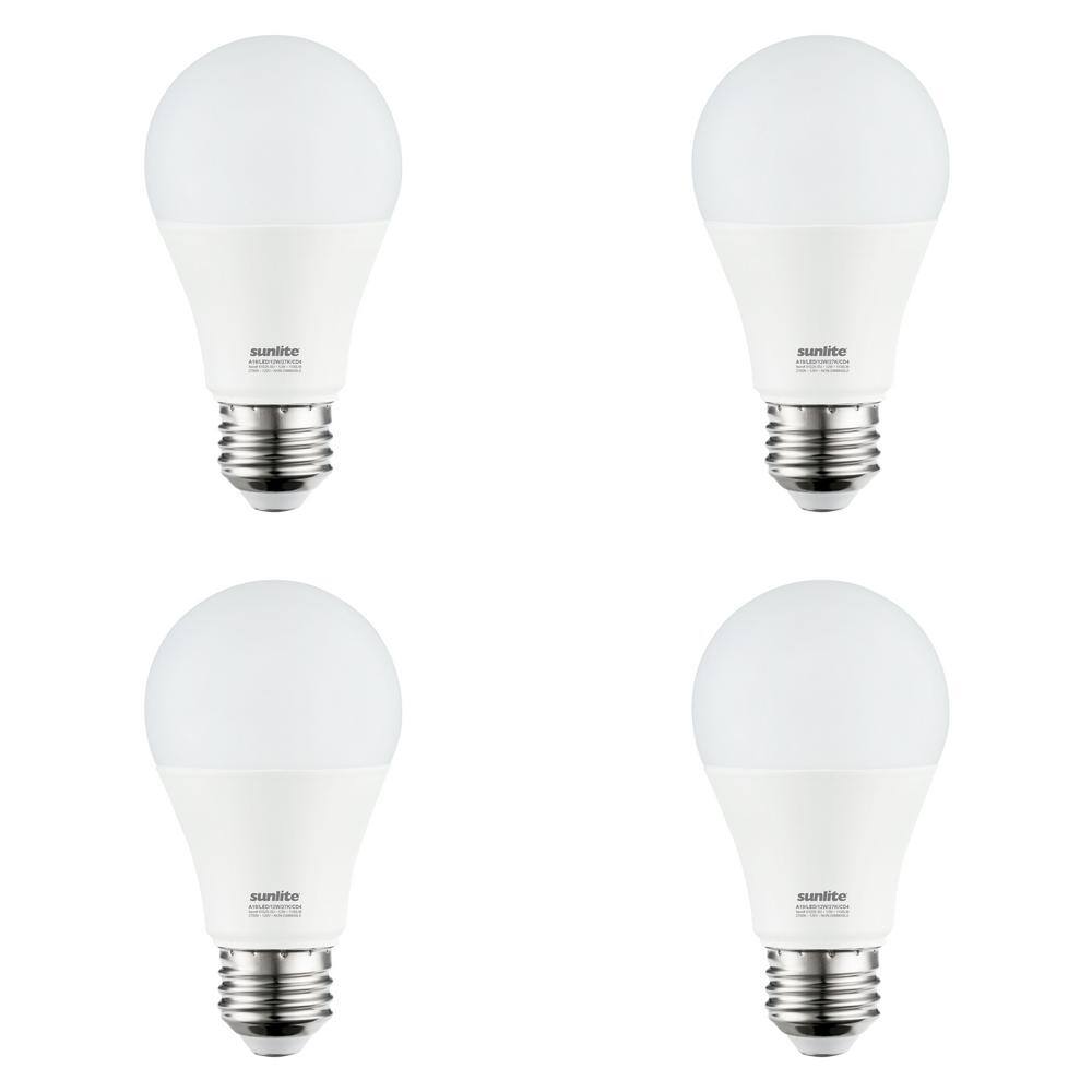 75-Watt Equivalent A19 Non-Dimmable Household 1100 Lumens Frost Finish LED Light Bulb in Warm White 2700K (4-Pack) price history on PriceWatchPro