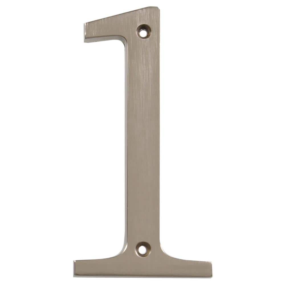 4 in. Satin Nickel Flush Mount Metal House Number 1 price history on PriceWatchPro