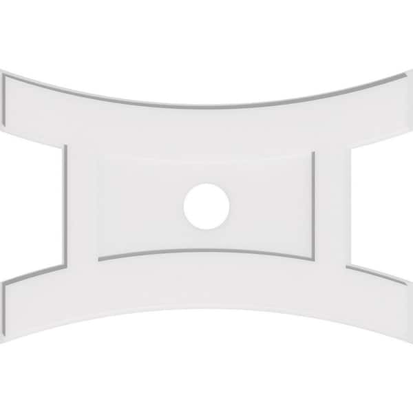 Ekena Millwork 36 in. W x 24 in. H x 4 in. ID x 1 in. P Haven Architectural Grade PVC Contemporary Ceiling Medallion