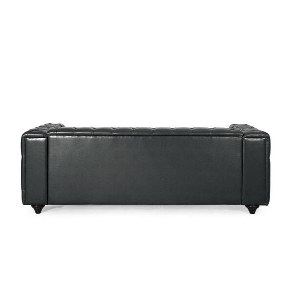 Noble House Feichko 83.5 in. Wide Black and Dark Brown 3