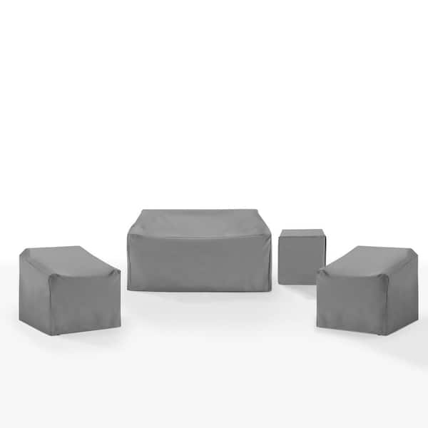 CROSLEY FURNITURE 4-Pieces Gray Outdoor Furniture Cover Set