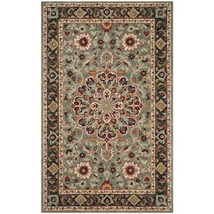 Heritage Gray/Charcoal 6 ft. x 9 ft. Border Area Rug
