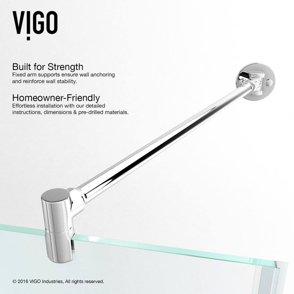 Gemini Frameless Neo-Angle Clear Glass Shower Enclosure with Brushed Nickel Hardware