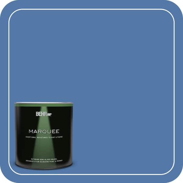 BEHR MARQUEE 1 qt. Home Decorators Collection #HDC-FL13-6 Baltic Blue Semi-Gloss Enamel Exterior Paint & Primer