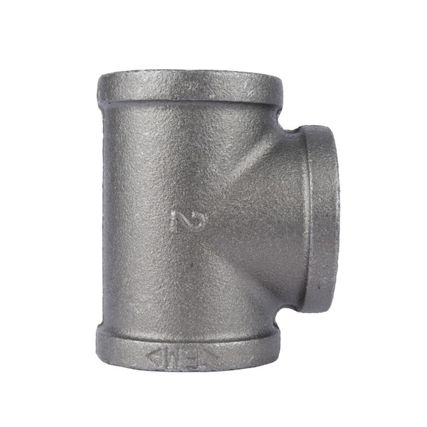 STZ 2 in. x 2 in. x 2 in. Black Iron Tee