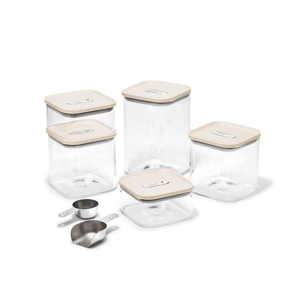 14-piece Cream Glass Airtight Container Set