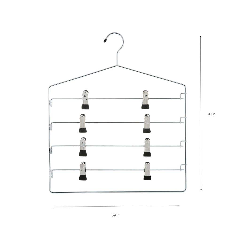 Chrome 4-Tier Swing Arm Pants and Skirt Hanger