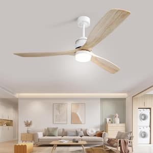 60 in. Integrated LED Indoor/Outdoor White Ceiling Fan with Light Kit and Remote Control