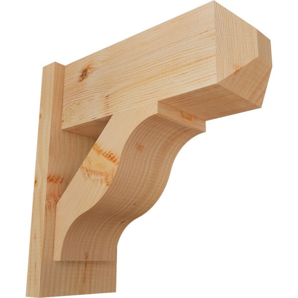 Ekena Millwork 8 in. x 18 in. x 18 in. Fuston Craftsman Smooth Douglas Fir Outlooker