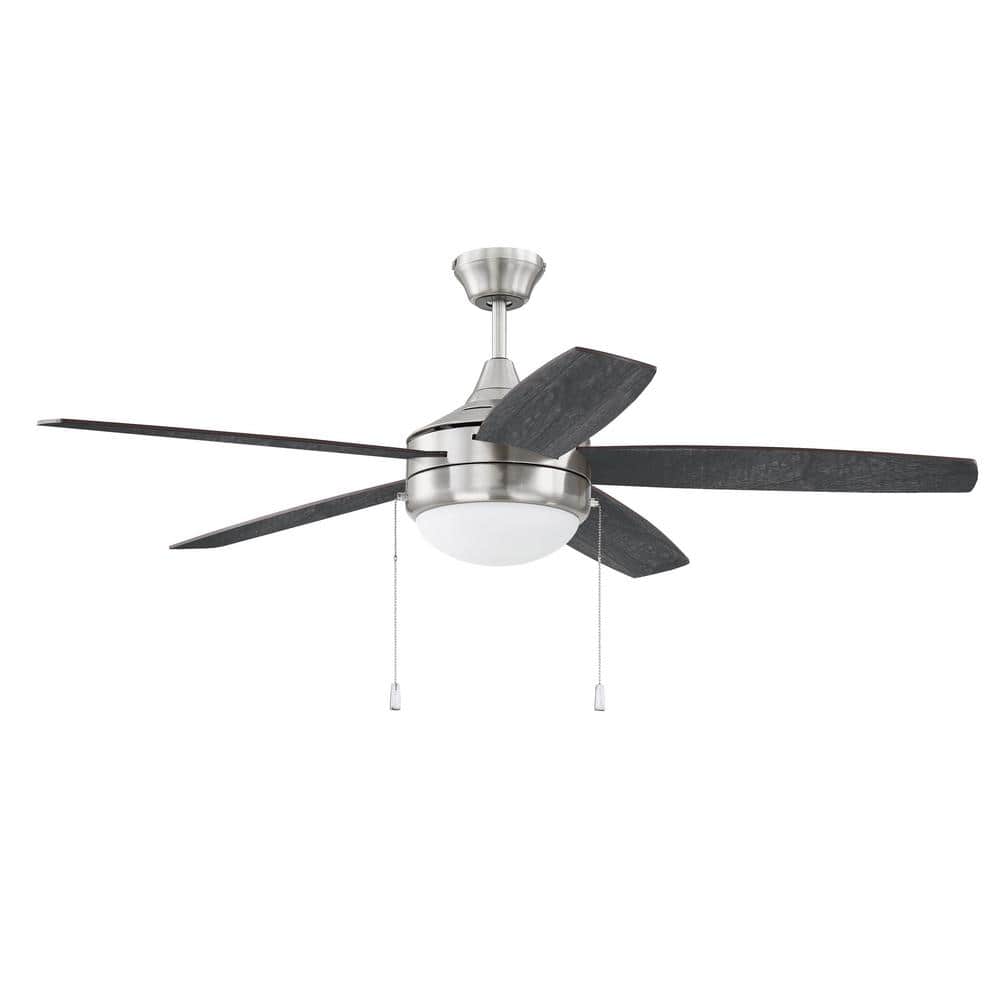 Phaze-5 Blade 52 in. Indoor Dual Mount Brushed Polished Nickel Ceiling Fan with LED Integrated Light Kit price history on PriceWatchPro