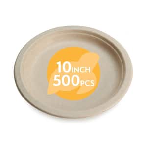 Earth's Natural Alternative 10 Plates, Unbleached, Brown - 500 count