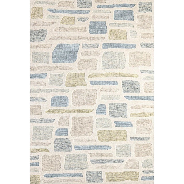 Verona Multi 9 ft. x 12 ft. Geometric Transitional Area Rug
