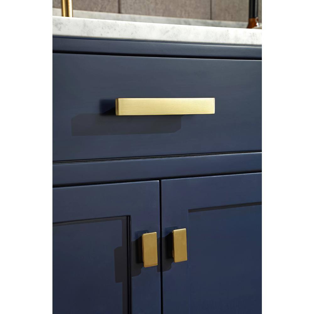 Madison 72" Monarch Blue Double Sink Vanity with Carrara Marble Top