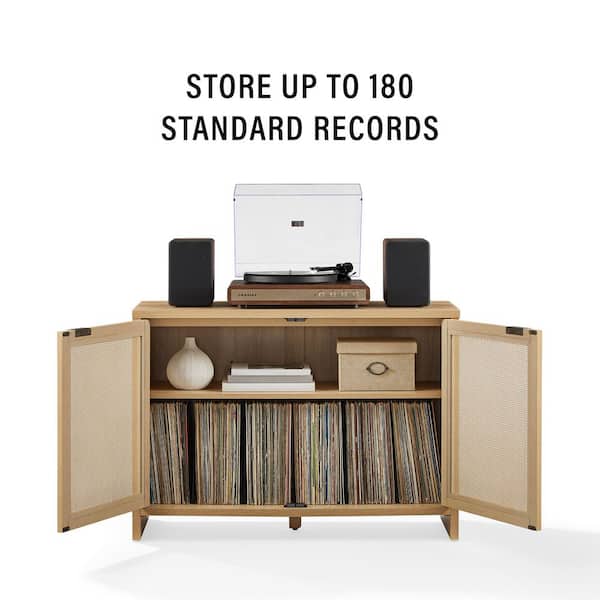 CROSLEY FURNITURE Kenji Ash Vinyl Storage Record Player Stand